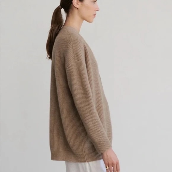Jenni Kayne Cashmere Cocoon Cardigan in Undyed Stone - Picture 2 of 7